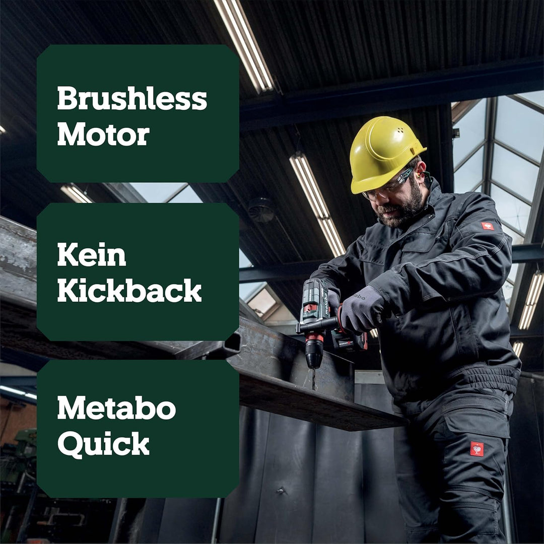 metabo Akku-Bohrschrauber BS 18 LTX-3 BL Q I Metal - 18 V, 3-Gang, 130 Nm Drehmoment - Brushless-Mot