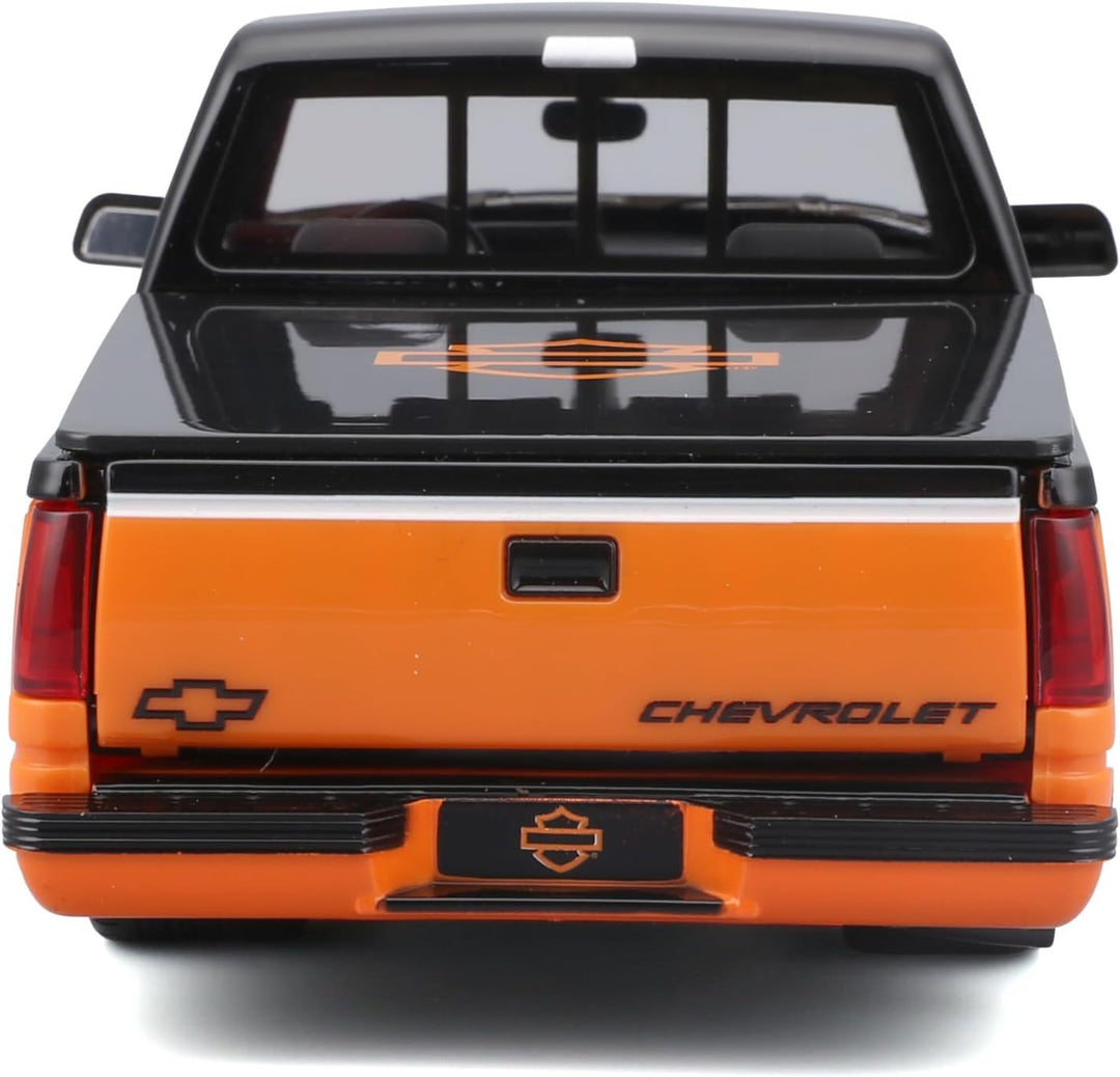 Maisto 1:24 Harley Davidson Custom 1993 Chevy Pick-up, Orange/Schwarz