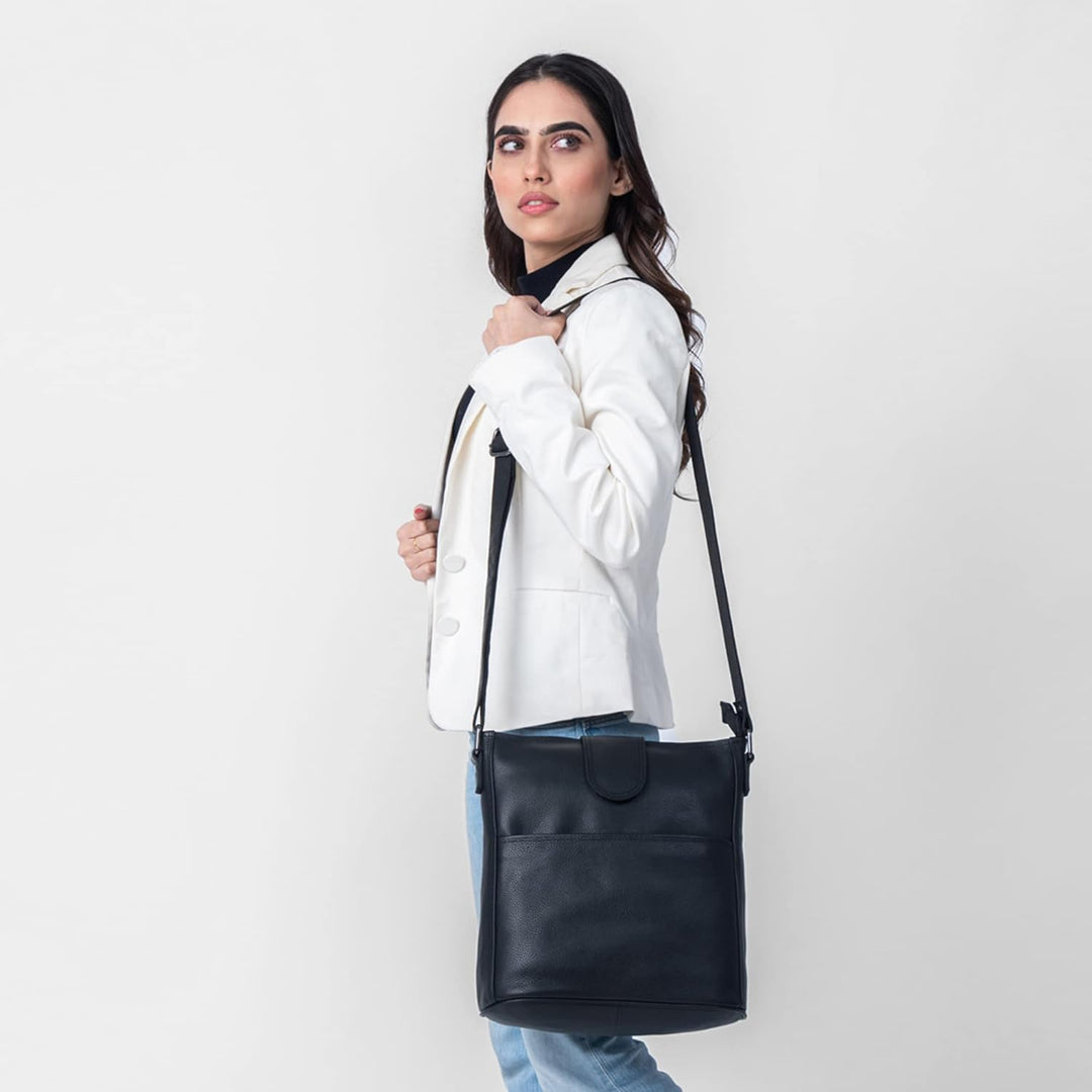 LEABAGS Leder Handtasche Damen I Premium Echtleder Umhängetasche I Damen Schultertasche I Damentasch