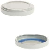 mikken 6x Glasflasche 1 Liter mit 12x PVC freiem Schraubverschluss inkl. Trichter Verschluss: Weiss,
