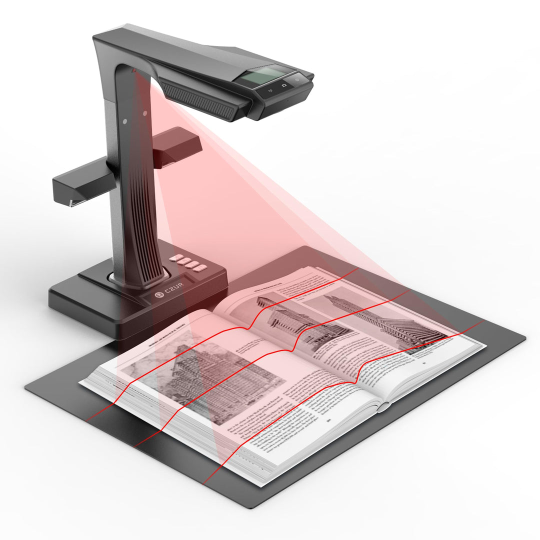 CZUR ET24 Pro Dokumentenscanner 24MP, Professioneller Buchscannermit HDMI, Scanner bis zu A3, mit La