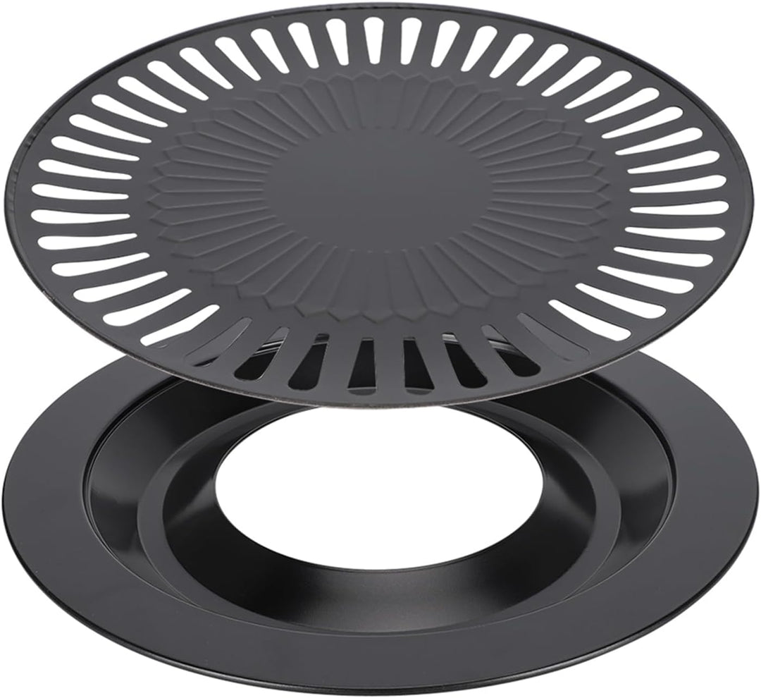 Yctze Barbecue Pan - Runder, rauchfreier Grillpfanne, Antihaft-Backblech, Grillplatte, BBQ-R?stblech