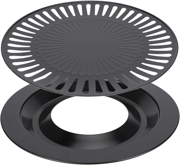 Yctze Barbecue Pan - Runder, rauchfreier Grillpfanne, Antihaft-Backblech, Grillplatte, BBQ-R?stblech