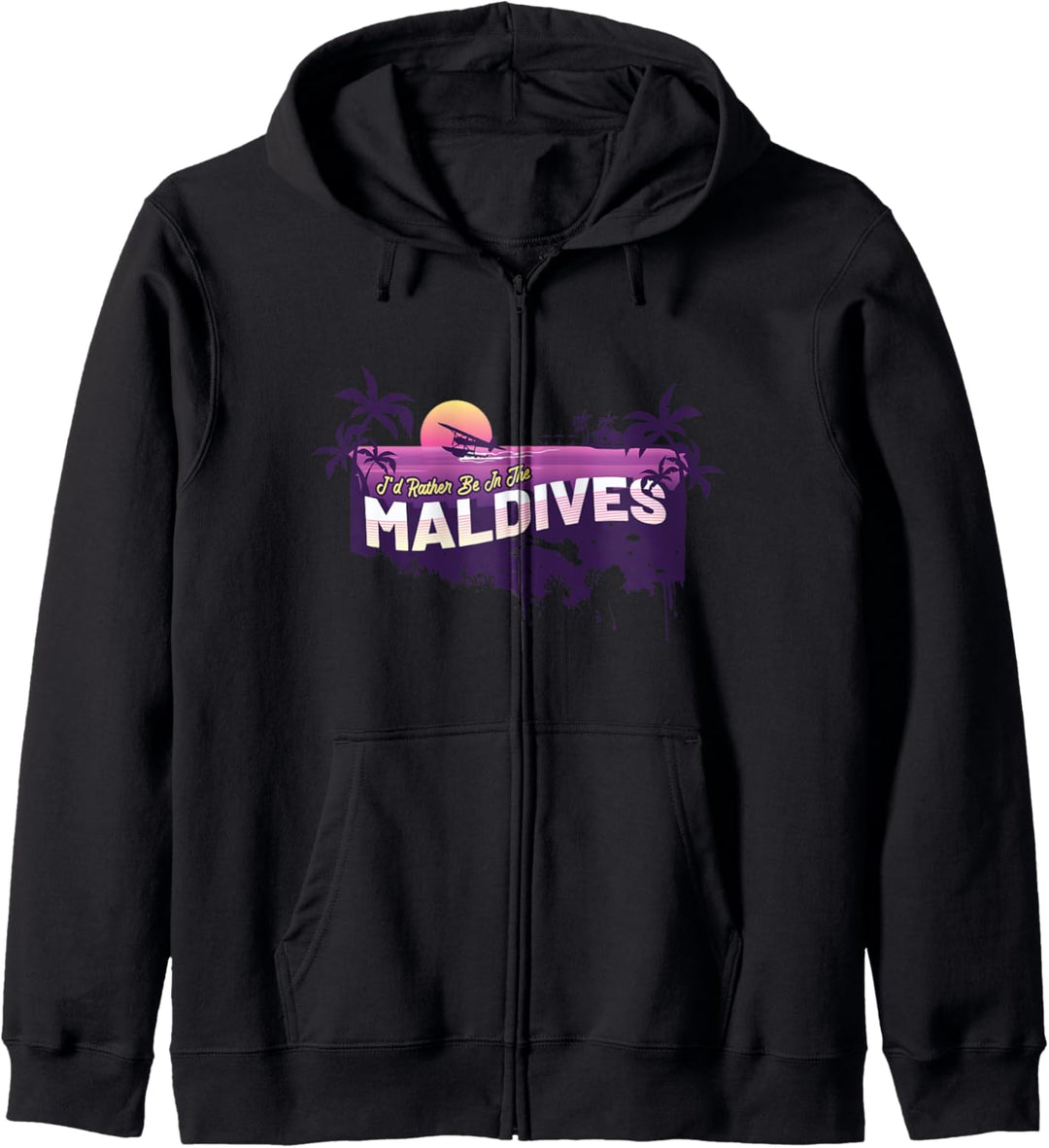 Ich wäre lieber auf den Malediven Vintage Souvenir Kapuzenjacke