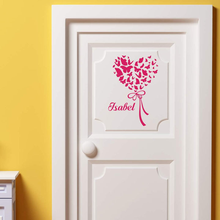Personalisierte Namensaufkleber | Sticker Pappilon Ballon | Wanddekoration Kinderzimmer | 2 Bögen 40