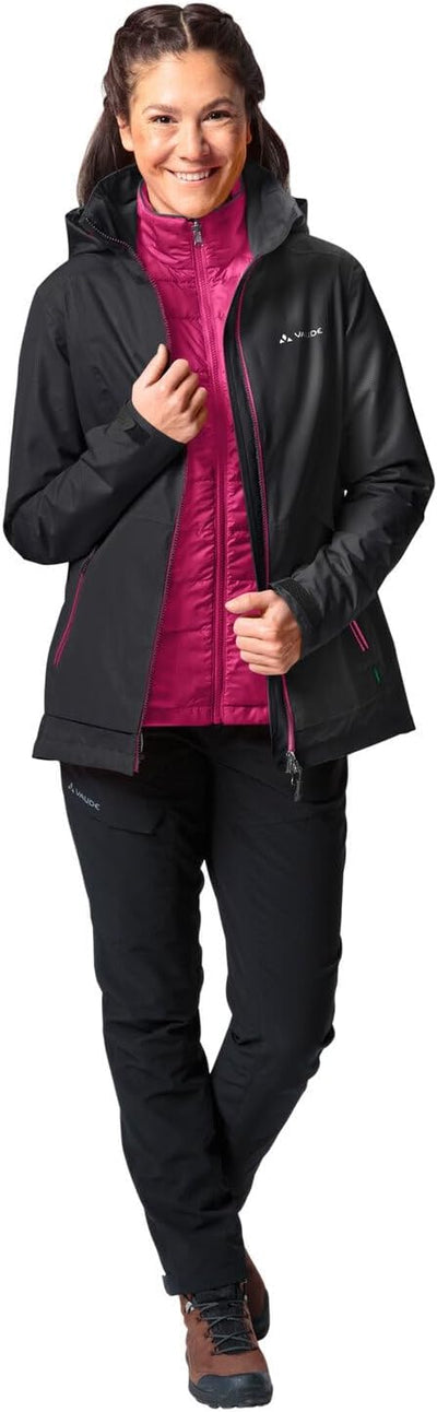 VAUDE Damen Women's Elope 3in1 Jacket Doppeljacke 36 Schwarz, 36 Schwarz