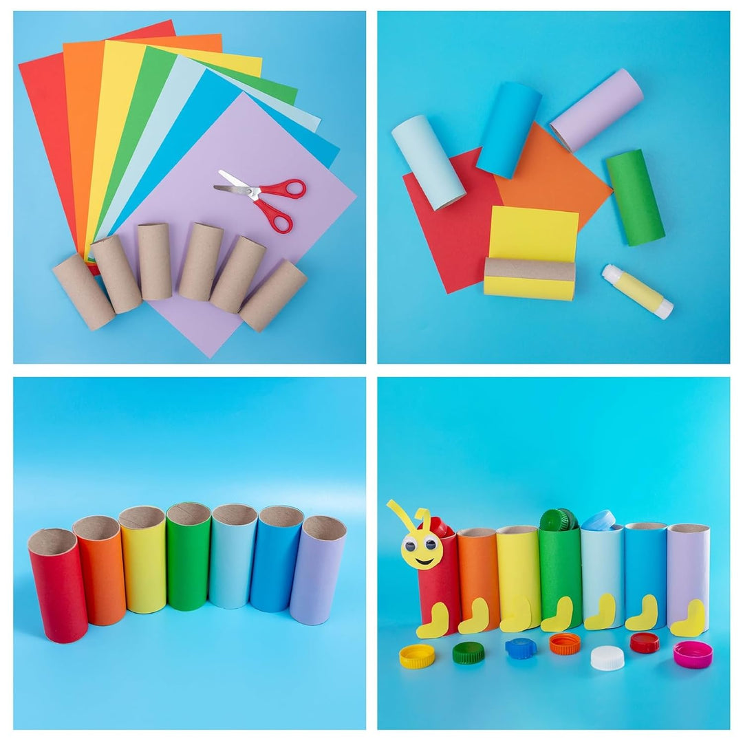 Braune Kartonröhren zum Basteln, Papierrollen für Klassenzimmer und Kunstprojekte, 36 Stück (3 versc