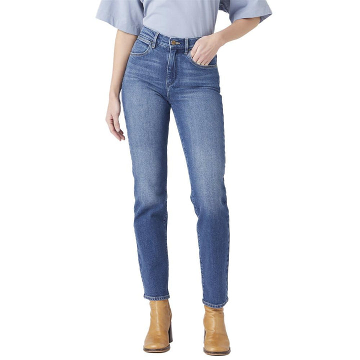 Wrangler Damen Straight Jeans 29W / 32L Airblue, 29W / 32L Airblue