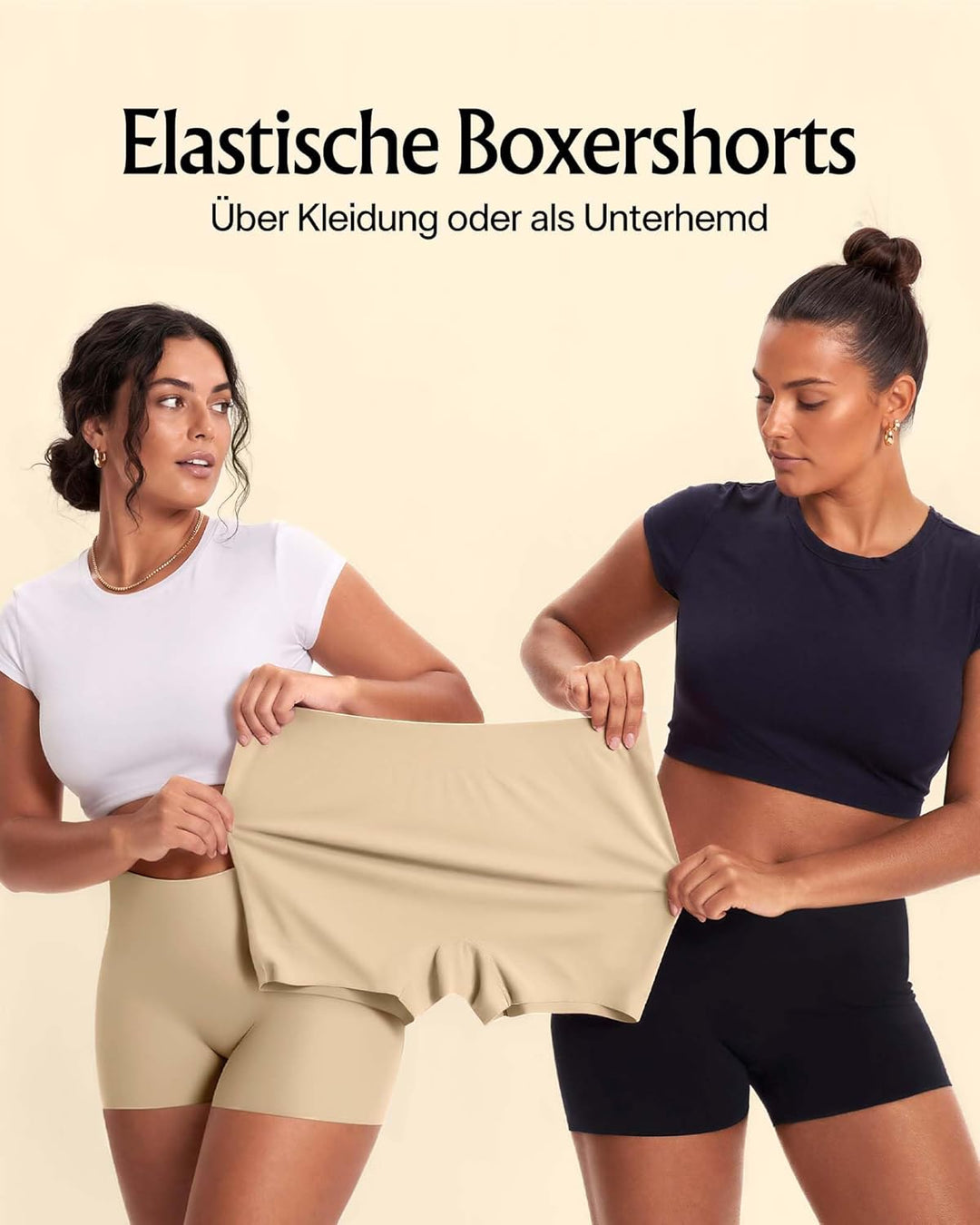 SHARICCA Boxershorts Damen Nahtlos Shorts Radlerhose Unterhose Hotpants Kurze Hose Hohe Taille Boxer
