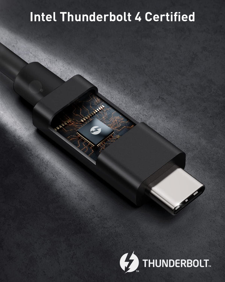 Maxonar [Intel Zertifiziert] Thunderbolt 4 Kabel 1m, TB4 Kabel,USB 4,40Gbits,8K Display,Kompatibel m