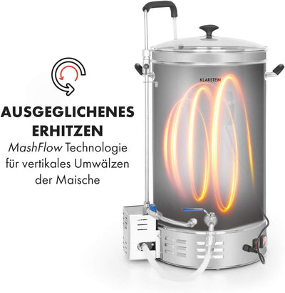 Klarstein Brauheld Pro - Bierbrauset, Maischekessel zum Bier Brauen, Bierbrauanlage, Bier-Selbstbrau