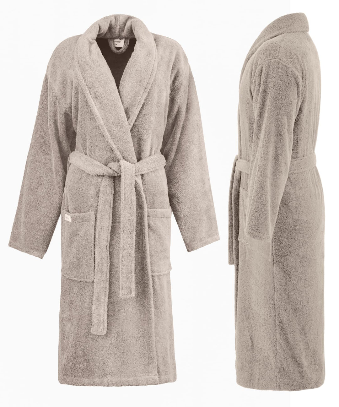 PandaHome Bademantel Damen und Herren aus 100% Baumwolle, Morgenmantel Frottee Kuschel, Saunamantel