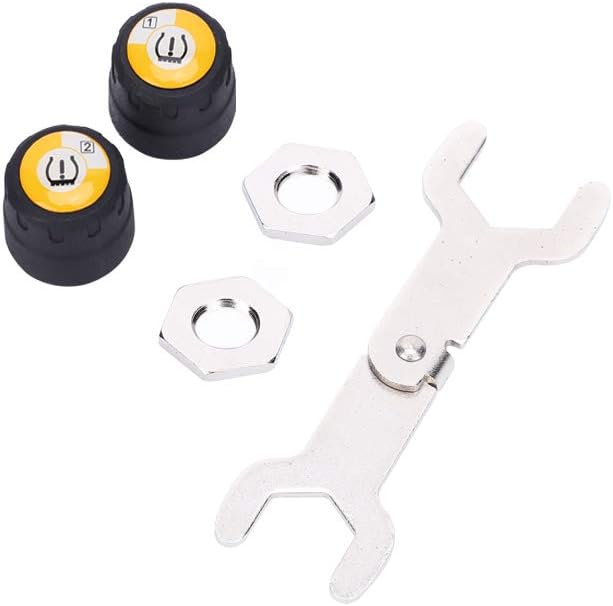 KSTE TPMS Reifendrucksensor, Motorrad TPMS BT Reifendruck-Temperaturüberwachungssystem for iOS/Andro