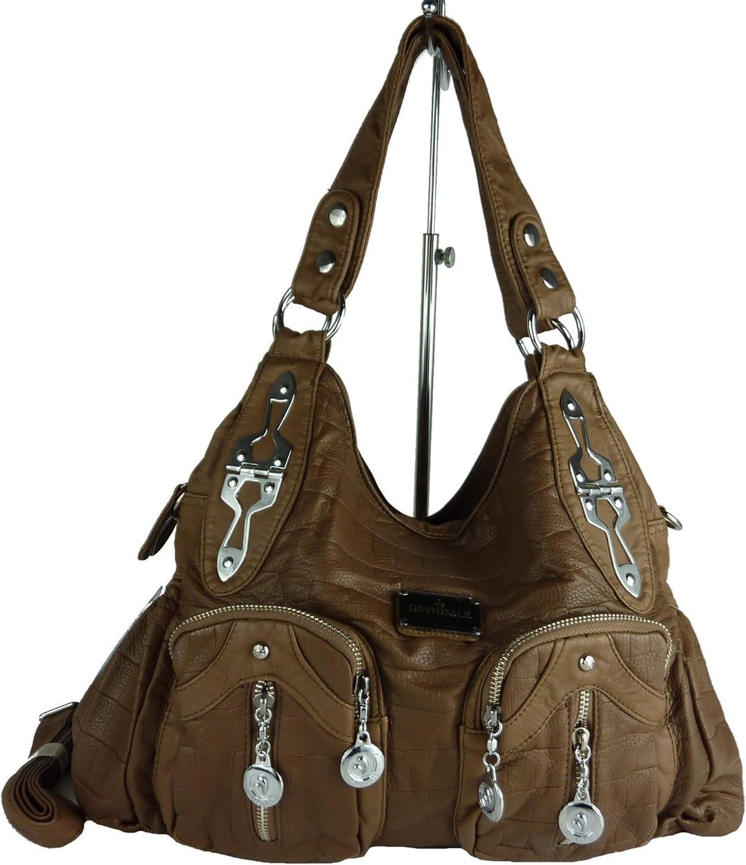 DAVID NILE 'Soraya' 13216 Damen Tasche, praktische Alltagstasche in versch. Farben 32x25x12 Braun Co