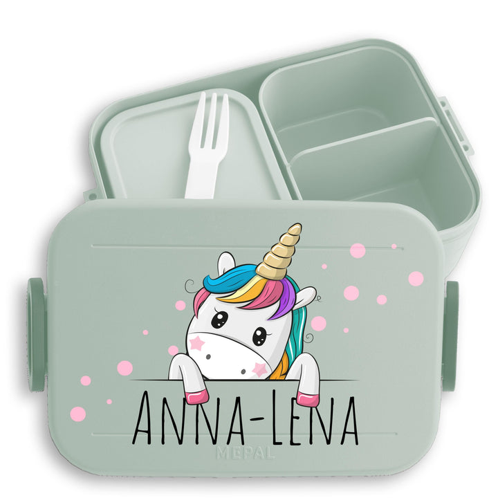 Kinder Bento Box Midi für Mepal Bentobox - Einhörner - Brotbox Einhorn süss Lunchbox Unicorn I - 900