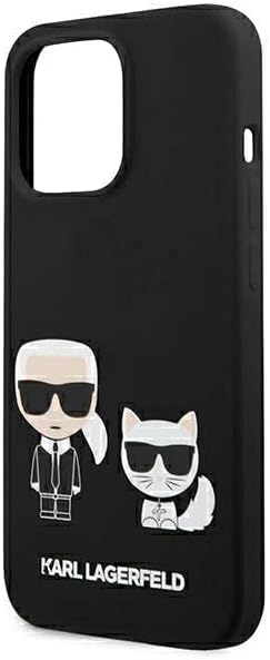 Karl Lagerfeld KLHMP13LSSKCK Hülle für iPhone 13 Pro / 13 6,1" schwarz Silicone Karl &amp; Choupette Mag
