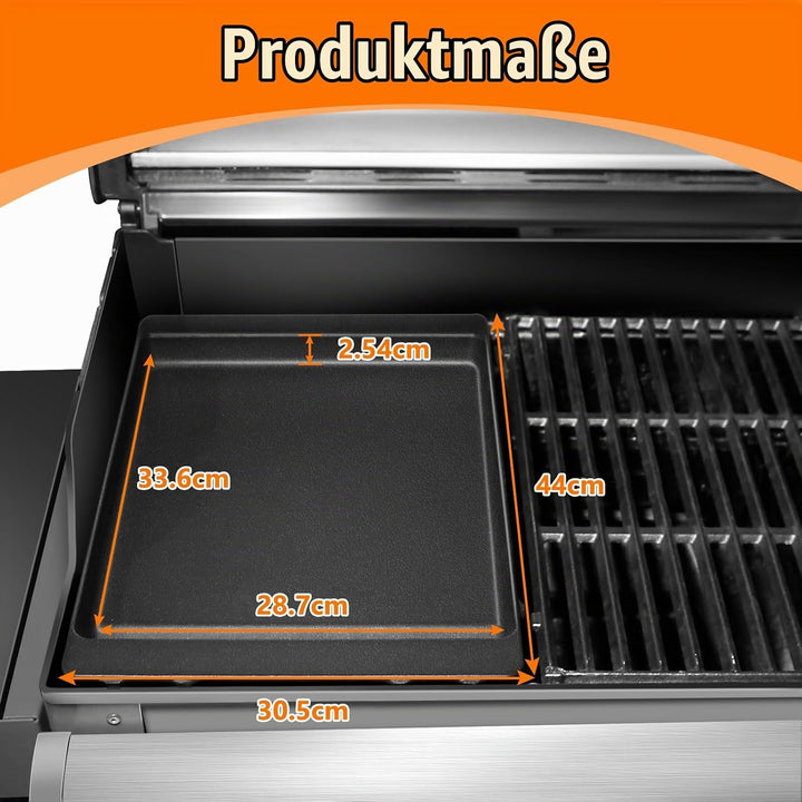 Denmay 44 x 30,5cm Gusseisen Grillplatte für Weber Spirit I II 300 Serie E310 E320 E330, S310 S320 S
