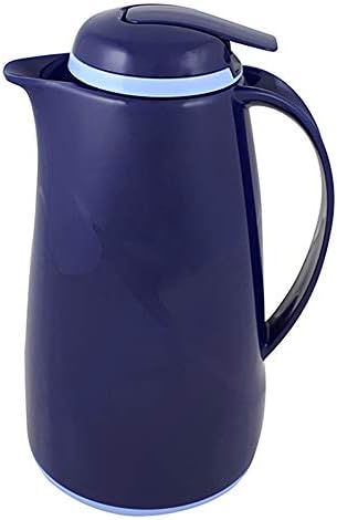 Helios 2934-008 Wave Push Kunststoff-Isolierkanne, 1 Liter, dunkelblau, Dunkelblau