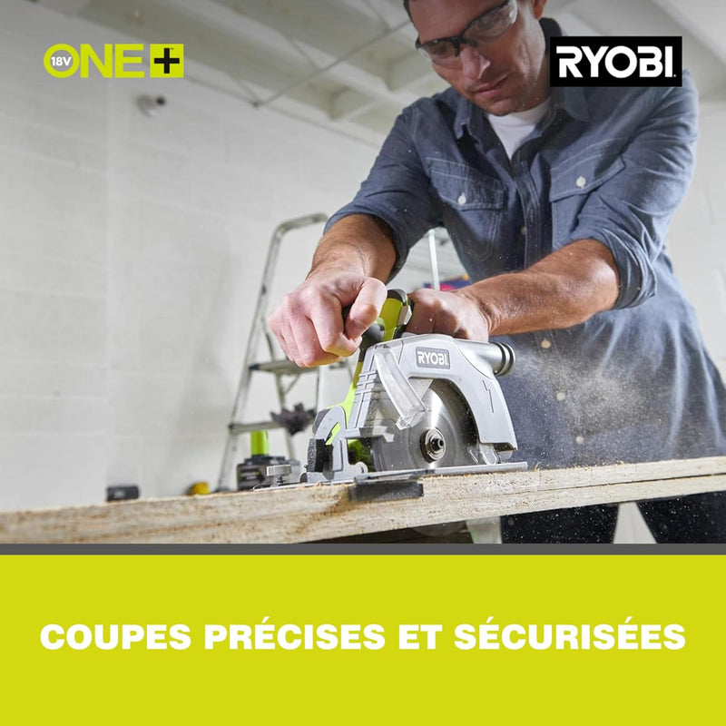 RYOBI 18 V ONE+ Akku-Handkreissäge R18CS-0 (Bohrungs-ø 16 mm, Schnitttiefe bis 52mm, Leerlaufdrehzah
