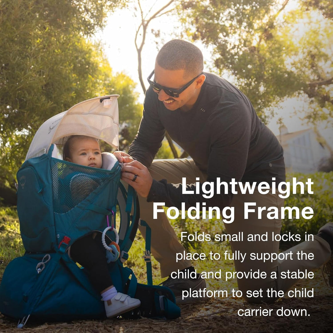 Osprey Poco Child Carriers - Deluxe child cokpit - Buil-in sunshade - Breathable Suspension - Adjust