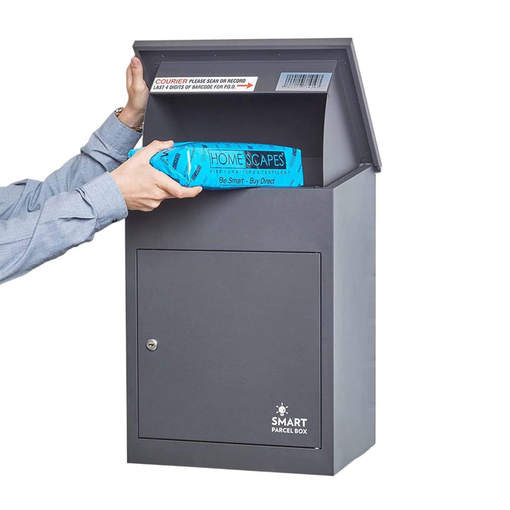 SMART PARCEL BOX Paketbox, Paketbriefkasten Wandmontage, Briefkasten mit Paketfach, Postbox für Pake