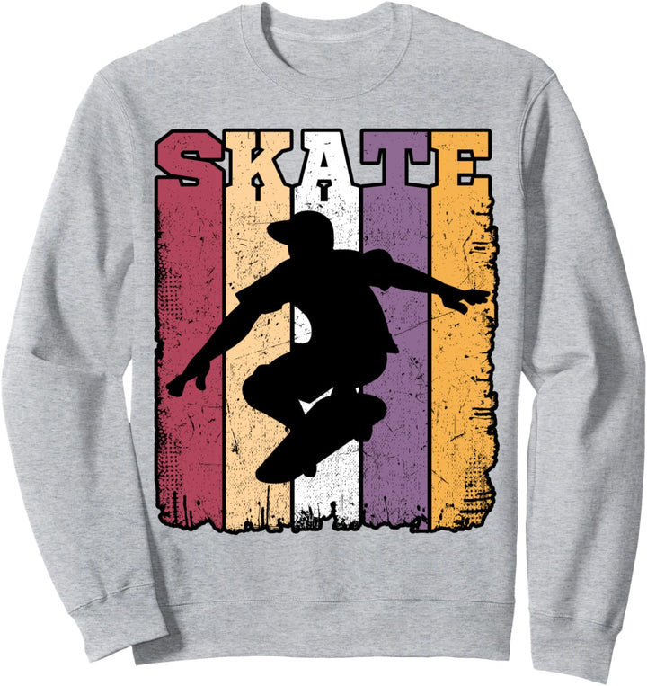 Vintage Skate Retro Skater Skateboarding Sweatshirt