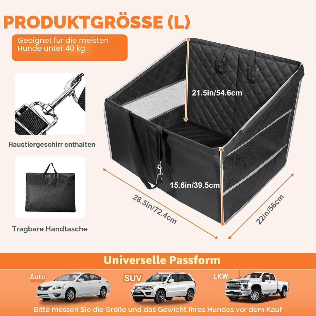 Gimars Verstärkung Extra Stabiler Hunde Autositz für Grosser Mittlere Hunde, Wasserdicht Verbreiteru