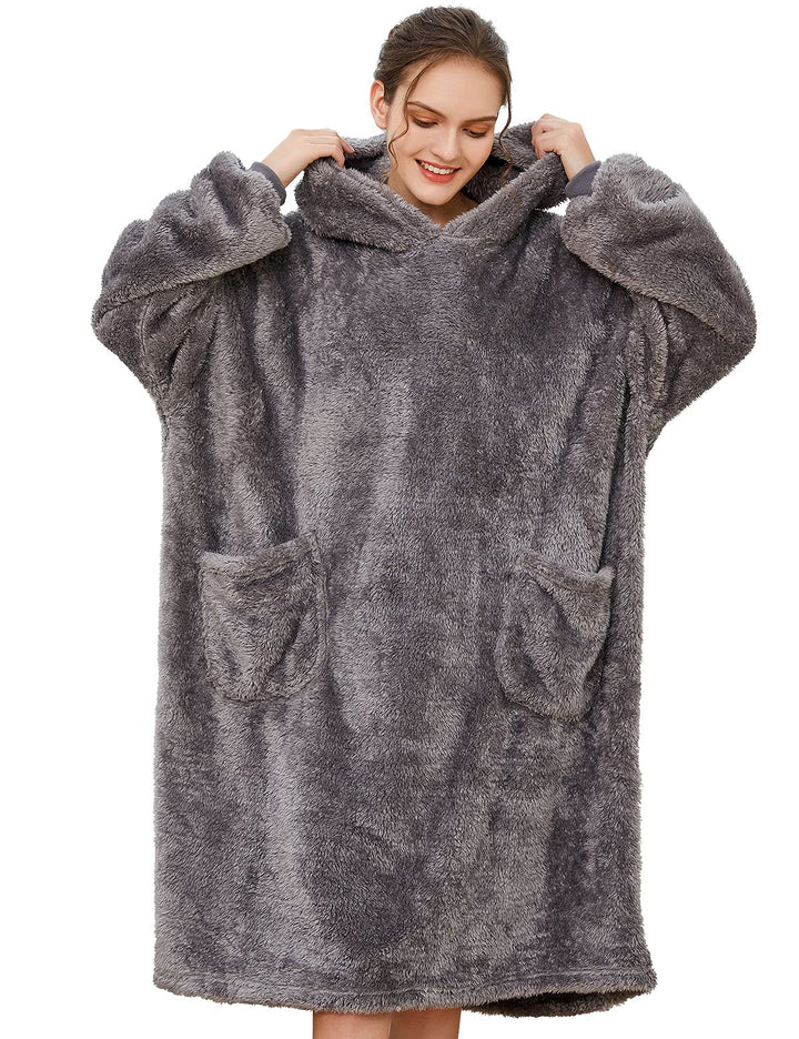 Tuopuda Übergrosse Hoodie Sweatshirt Damen Herren Decke Sweatshirt Pullover mit Kapuze Langarm Kapuz