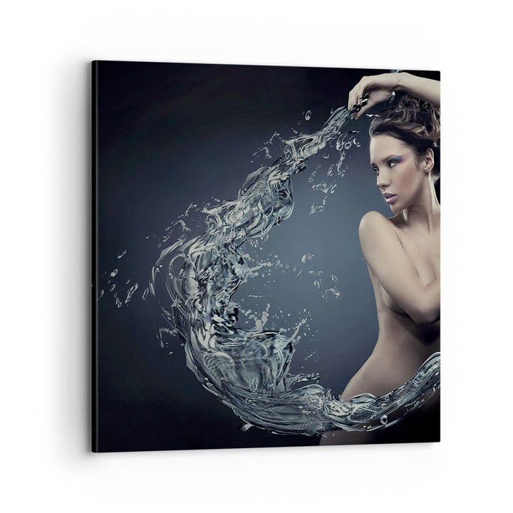 Bilder auf Leinwand 70x70cm Leinwandbild Weiblich modell posieren schön Gross Wanddeko Bild Schlafzi