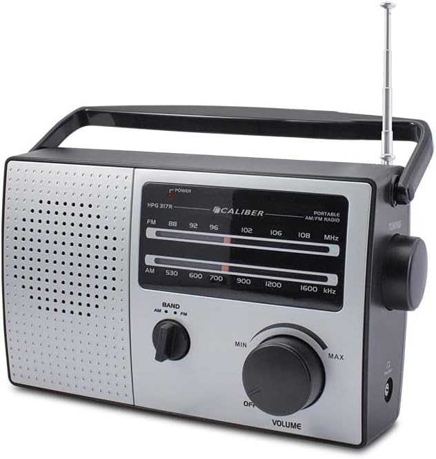 Caliber Kleines Radio Retro 3000 - Tragbares Radio mit Batterie - AM/FM Küchenradio - Taschenradio m