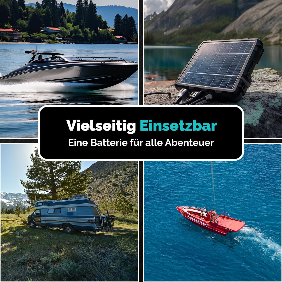 AGM Batterie 80Ah 12V – Solarbatterie für Wohnmobil, Wohnwagen, Boot, Mover – Versorgungsbatterie De