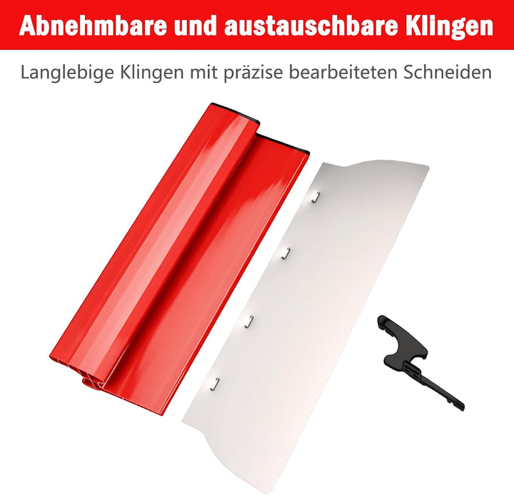 Flächenspachtel-Set aus Edelstahl – 0,5 mm dicke Klingen, 80 cm / 40 cm / 25 cm, ergonomischer Z-Gri