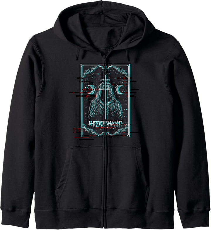 Hierophant - Tarot Card Moon Gothic Okkult Kapuzenjacke