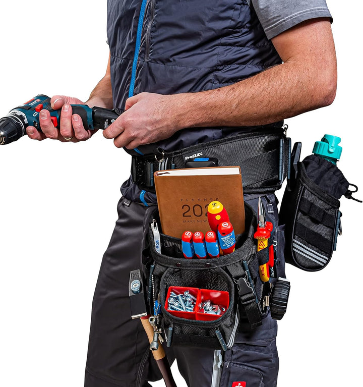 Wfix Werkzeuggürtel Set 1L inkl. Bosch Sortimo ProClick Tool Belt Grösse L & 3x Holder & 2x Battery