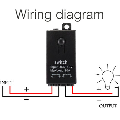 dstfuy lichtschalter set funk,2 Wege Mini Fernschalter,DC 5V/12V/24V/48/10A Wireless Lichtschalter F