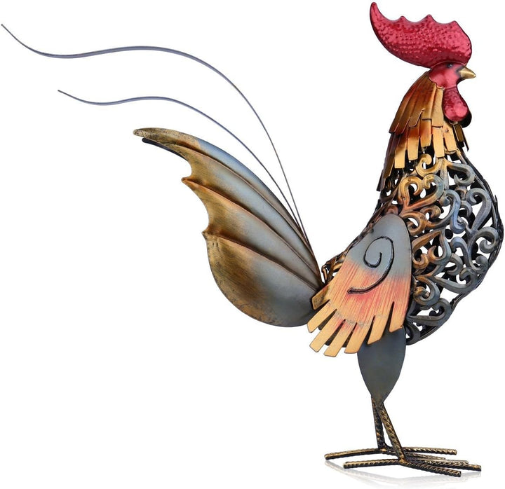 Tooarts Hahn-Skulptur, aus Metall geformt, Deko-Artikel für das Haus