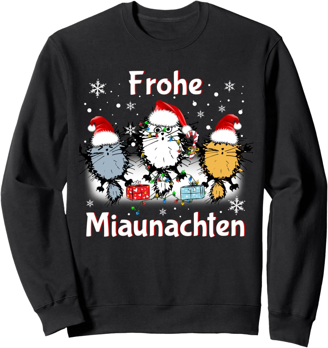 Weihnachtsoutfit Damen Herren Weihnachten Katze Katzen Sweatshirt