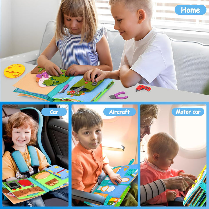 Quiet Book 2 Jahre | Montessori Spielzeug ab 1 Jahre für Motorik Baby | Sensorik Spielzeug ab 1-6 Ja