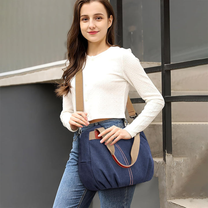 DIRRONA Casual Damen Segeltuch Umhängetasche Gross Kapazität Handtasche Reise Schultertasche Multifu