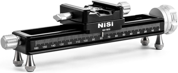 NiSi NM180 Makro Fokussierschiene - 360° Rotierbar Stabiler Makroschlitten/Makro Einstellschlitten/M