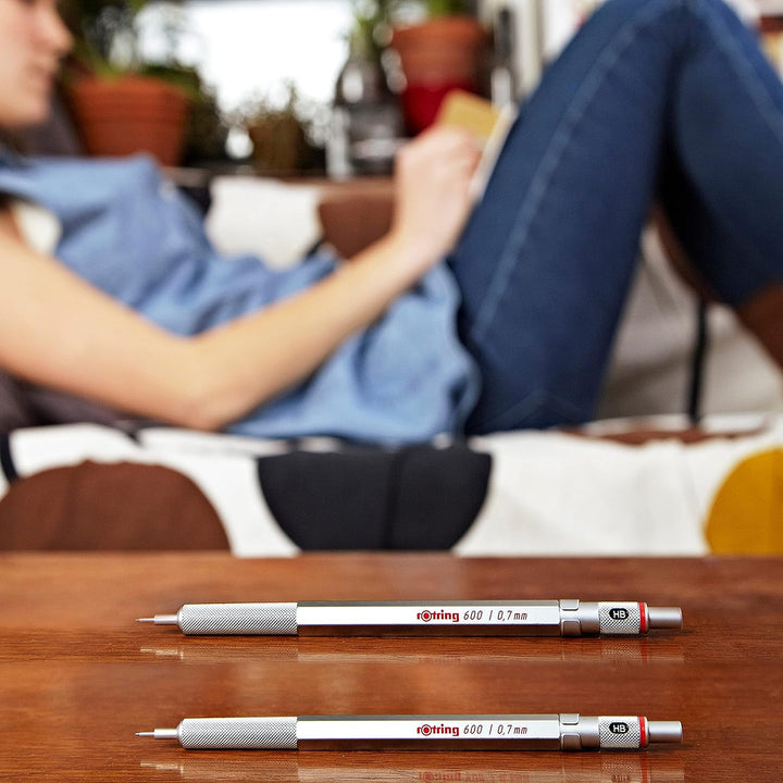 rOtring 600 Druckbleistift | 0,7 mm | Rot | Ergonomisches Vollmetallgehäuse rot 0.7 mm, rot 0.7 mm