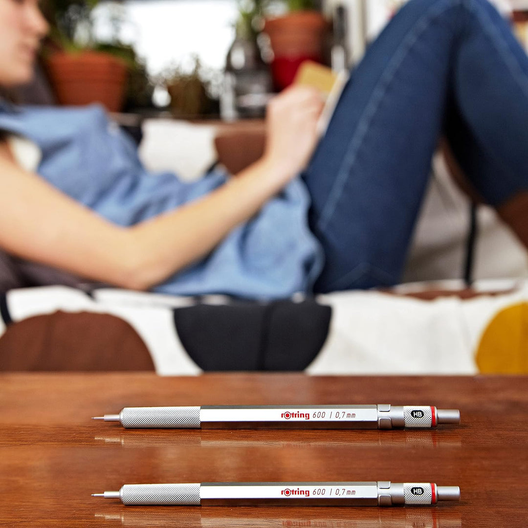 rOtring 600 Druckbleistift | 0,5 mm | Rot | Ergonomisches Vollmetallgehäuse rot 0.5 mm, rot 0.5 mm