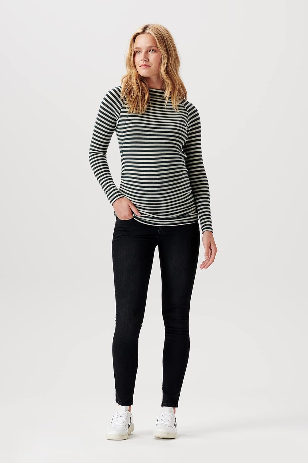 Noppies Damen Top Pomeroy Nursing Long Sleeve T-Shirt 34 Green Gables, 34 Green Gables