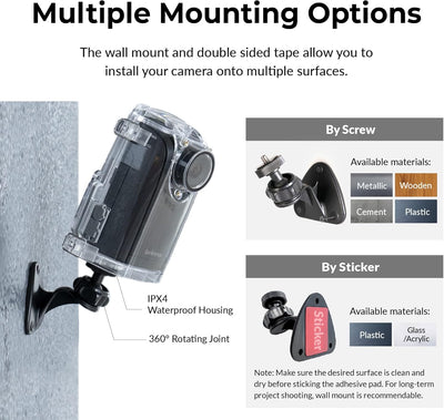 Brinno BCC300-M Video-Zeitraffer-Kit – TLC300 Time Lapse Kamera 1080P FHD HDR, LCD-IPS-Bildschirm, I