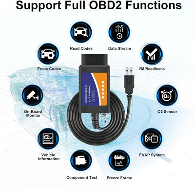 FORScan ELMconfig Professionelles OBDII Diagnosegerät Auto OBD2 Adapter für Windows, Auto diagnose C