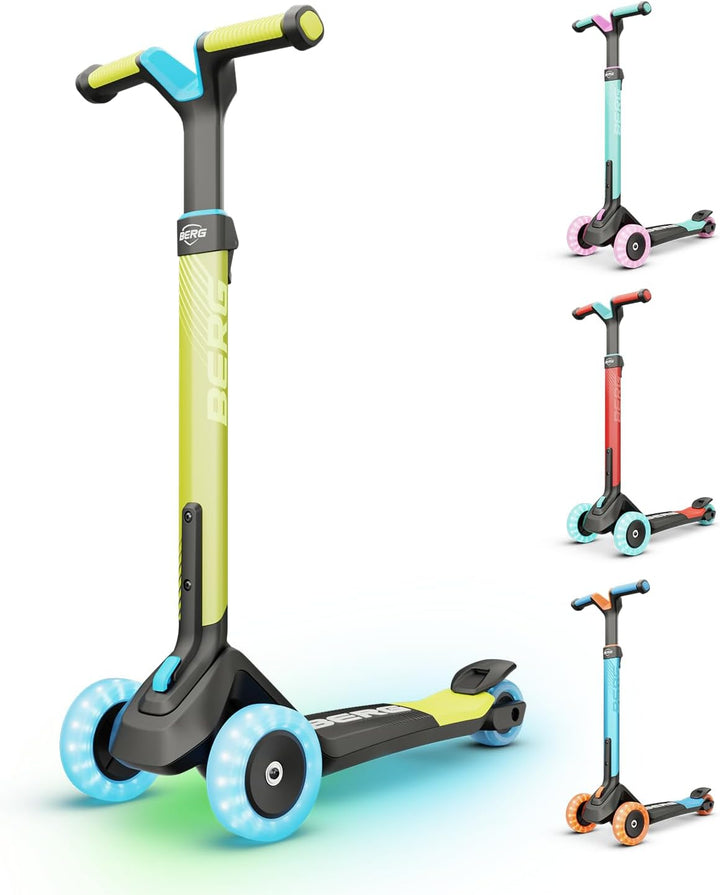 BERG Nexo Foldable Lights LED-Deck Kinderroller | Scooter | Klappbar & Tragbar | LED-Lichteffekte |