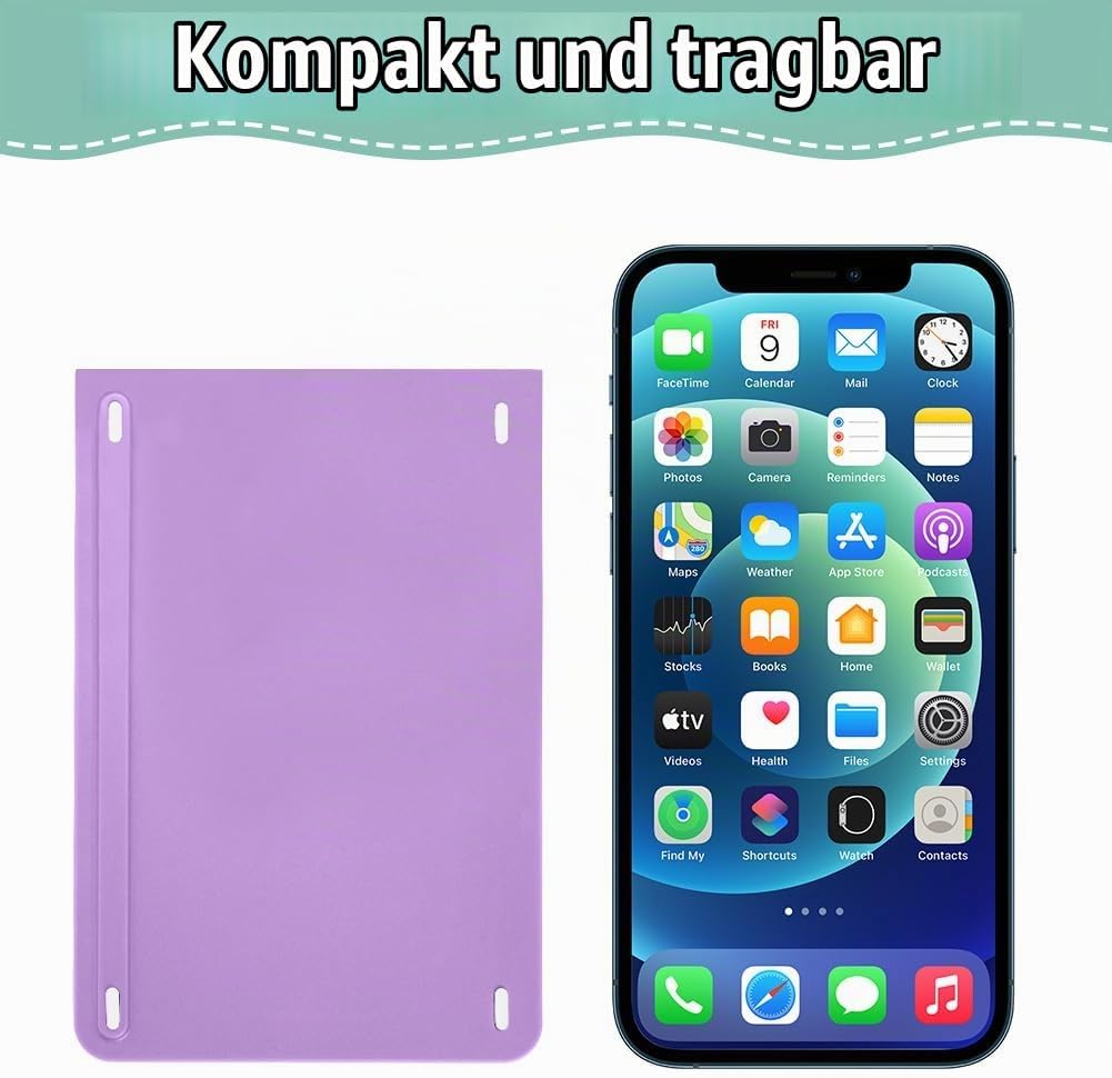 Faltbare Tastatur Klappbar, Wiederaufladbare kabellose Mini-Tastatur für iOS, Android, Windows, QWER