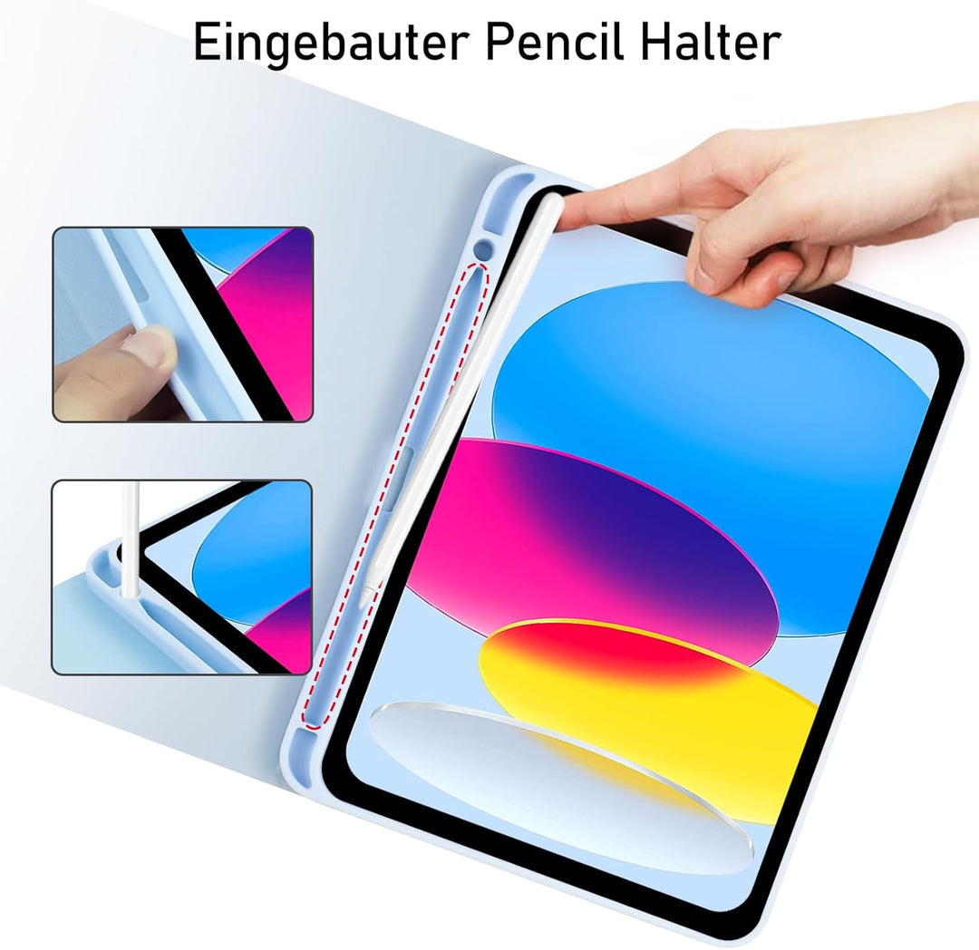 Hofsos Hülle mit Tastatur für IPad 11/10 Generation (2025/2022, 11/10.9 Zoll) - Abnehmbare Magnetisc