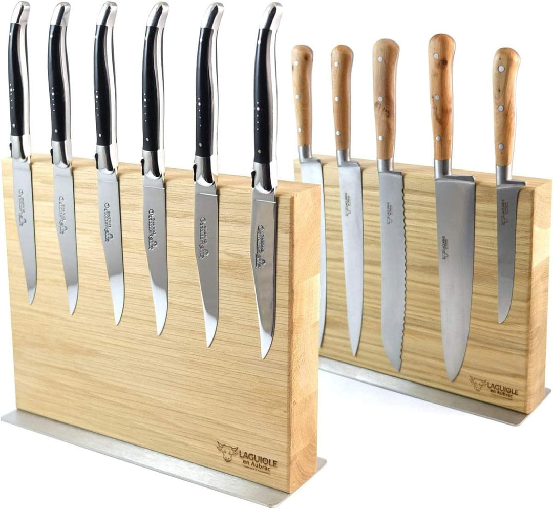 Laguiole En Aubrac Messerblock magnetisch aus Eichenholz, BLOCCHGO