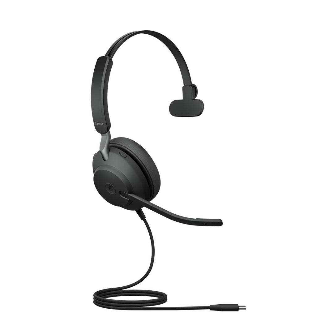 Jabra Evolve2 40 SE - Mono-Headset mit verlängertem USB-C-Kabel, Geräuschunterdrückung und 3-Mikrofo